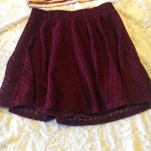 Burgundy skirt